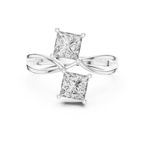 Anillo Minimalista de Plata con Diamantes para Mujer, Joyería Elegante y Brillante, Ideal para Bodas, Compromisos y Fiestas - Product Image 4