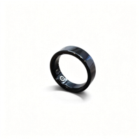 Bague connectée en céramique BT5.1 avec suivi du sommeil (sommeil profond, données de sommeil), HRV, batterie 20 mAh, étui de charge magnétique et mesure de l'oxygène sanguin.