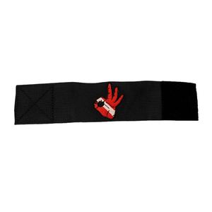 Bracelets en tissu tricoté brodés avec velcro, taille personnalisée, pour campagnes promotionnelles, sangles de bras et de poignet avec velcro - Product Image 1
