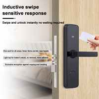 Serrure de porte magnétique intelligente RFID pour hôtel LOCKAI K8, en alliage d'aluminium durable, antivol, étanche, avec carte mémoire, installation facile