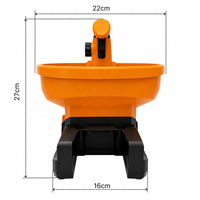 Épandeur d'engrais portatif sans fil rechargeable 20V avec trémie de 5,5 L et six vitesses réglables pour pelouse, jardin et usage agricole