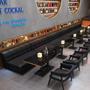 Set Meja Kursi Kayu Gaya Industrial untuk Restoran, <span class=keywords><strong>Sofa</strong></span> Booth <span class=keywords><strong>KTV</strong></span>, Cocok untuk Kafe, Kedai Teh Susu, atau Ruang Tamu - Product Image 3