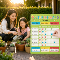 Tableau de récompenses magnétique personnalisé pour enfants, calendrier hebdomadaire, autocollant aimanté pour réfrigérateur, tableau de suivi de comportement effaçable à sec pour la maison des enfants