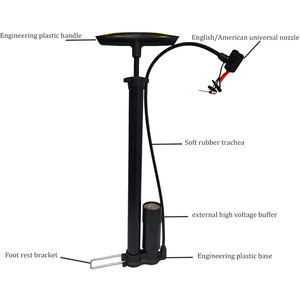 <span class=keywords><strong>Gonfleur</strong></span> de vélo portable en alliage d'aluminium, type sol, bouche durable, pompe haute pression 130 PSI, accessoires de vélo-M - Product Image 4