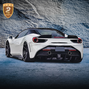 Gran oferta, alerón de cola de pato de fibra de carbono estilo SVR para <span class=keywords><strong>Ferrari</strong></span> Car 488, alerones traseros - Product Image 3