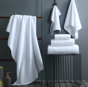 Toalla estampada en relieve Jacquard Algodón puro Absorbente Grueso Salón de belleza Hotel Cama y desayuno Toalla de hotel Toalla de baño - Product Image 4