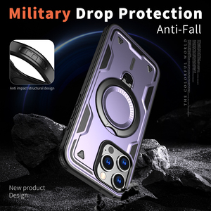 Nouvelle coque magnétique antichoc à chargement sans fil pour <span class=keywords><strong>iPhone</strong></span> 16 <span class=keywords><strong>Pro</strong></span> <span class=keywords><strong>Max</strong></span> 16 14 13 <span class=keywords><strong>12</strong></span>, hybride double couche avec béquille annulaire - Product Image 5