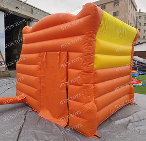 Carrito de Helados Inflable Gigante para Eventos, Puesto de Comida Portátil, Puesto de Comida Inflable con Temática de Carnaval para Alquiler en Fiestas - Product Image 4