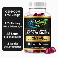 Bonbons gélifiés nutritifs naturels de qualité supérieure pour hommes adultes, formule de soutien énergétique et de croissance des cheveux, compléments alimentaires à base de plantes