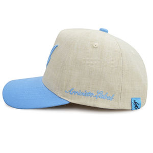 Gorras de Béisbol de 5 Paneles, Estructuradas, de Sarga, Bicolor, con Letra Bordada en 3D, Etiqueta Tejida Personalizada, Unisex, para Uso Diario al Aire Libre - Product Image 5