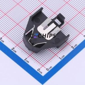 BS-08-A1BK023 Button & Strip Battery Connector Through hole Component (THT) Connector Battery Holder CR2032 Phosphor Bronze - Product Image 1