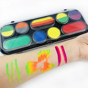 Nouveau <span class=keywords><strong>kit</strong></span> <span class=keywords><strong>Hydro</strong></span> Liner de couleur arc-en-ciel activé par l'eau UV Neon Split Colors Palette de <span class=keywords><strong>peinture</strong></span> pour le visage et le corps - Product Image 6