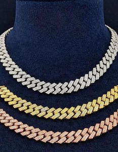 Premium Mens <b>Iced</b> Out Cuban Link <b>Chain</b> 925 Sterling Silver Moissanite Necklace - Product Image 3