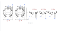 Jun Chuang C-Type Shaft Circlip Bearing External Retaining Ring Steel Black Elastic Buckle 65Mn Manganese DIN472 Standard 12.9