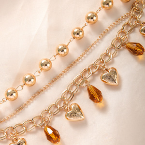 Heart Shape <b>Crystal</b> Alloy <b>Bracelet</b> For Women Party Jewelry Fashion Charm <b>Bracelets</b> - Product Image 4