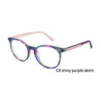 Tendance de la mode irrégulière ronde optique acétate lunettes écaille de tortue cadre Temples couleur unie Texture usine en gros