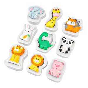 รูปร่างการ์ตูนสัตว์ป่า: ช้างยีราฟกระต่ายขนมอบเค้กซิลิโคนตกแต่ง - Product Image 4