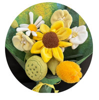 Seri Bunga Simulasi DIY Buket Mainan Boneka Mawar Daisy Bunga dengan Batang yang Dapat Disesuaikan untuk Dekorasi Pesta Hadiah Tanaman Hias