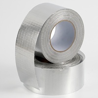 Ruban adhésif en papier d'aluminium, idéal pour le collage de joints, chaud et froid, conduit HVAC, fibre de verre, conduit étanche, ruban en aluminium pet
