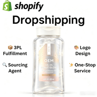 Agent de dropshipping pour Shopify, service DDP et de sourcing, fournisseur chinois, huile corporelle hydratante et scintillante Sunlit Glow Gel Oil, OEM très demandé