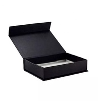 NOUVEAU Coffret Cadeau Rigide Magnétique Personnalisé en Carton, Finition Noire Luxe avec Lamination Mate, Matériaux Recyclés, Conception Pliable, Impression Quadricolore