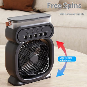 Kipas pendingin udara portabel Mini, kipas angin semprot kabut 3 kecepatan isi ulang USB 450ml tangki Air lampu warna LED - Product Image 6