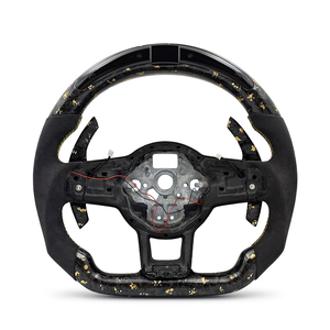 Volant personnalisé en Alcantara et carbone forgé avec LED pour VW Volkswagen <span class=keywords><strong>Golf</strong></span> 5 6 7 <span class=keywords><strong>R</strong></span> 7R MK5 MK6 MK7 Gti Passat B7 B8 <span class=keywords><strong>Tiguan</strong></span> Jetta - Product Image 1