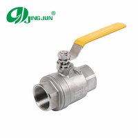 Lot de 2 vannes à boisseau sphérique manuelles filetées en acier inoxydable 304/316, OEM pour usage industriel avec milieux eau/huile/gaz