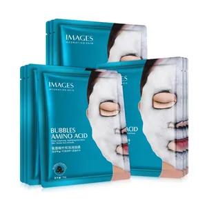 Mascarilla Facial con burbujas de aminoácido, máscara con control de aceite de bambú rico en espuma, Oem, precio al por mayor