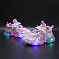 Nouvelle tendance Mesh Surface Respirant Étudiant Casual Chaussures De Sport LED Kid Light Sports Chaussures De Course