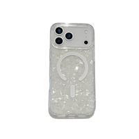 Coque de téléphone magnétique en acrylique IMD à paillettes pour iPhone 18 Pro Max