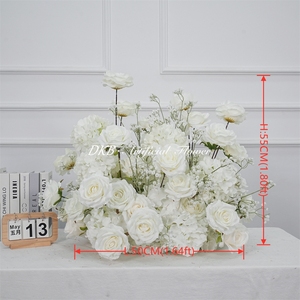 Couture Silk Realistic Handmade Artificial Grounded Flower Arrangements Aisle Floor <b>Runners</b> Wedding Decor Customizable - Product Image 3
