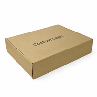 Boîte d'expédition en carton ondulé Kraft personnalisée avec logo OEM imprimé, emballage pour e-commerce, vêtements, cadeaux, abonnements