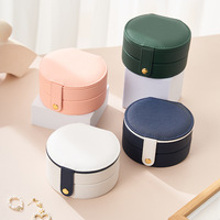 Boîte à bijoux multifonctionnelle en cuir PU, organisateur de bijoux multi-couches, étui de rangement portable de voyage avec miroir