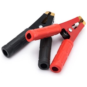 Pince crocodile à ressort en laiton avec poignée isolée rouge et noire et mâchoire dentée pour bornes de câbles de <span class=keywords><strong>batterie</strong></span> de <span class=keywords><strong>voiture</strong></span> - Product Image 4