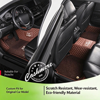 Tapis de sol de voiture en tissu diamanté pour Porsche, double couche, antidérapant, tapis de sol pour l'intérieur de la voiture