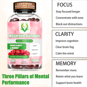 อาหารเสริมกัมมี่เห็ดธรรมชาติ แบรนด์ส่วนตัว รสราสเบอร์รี่ธรรมชาติ กัมมี่เข้มข้นผสมเห็ด 10 ชนิด - Product Image 5