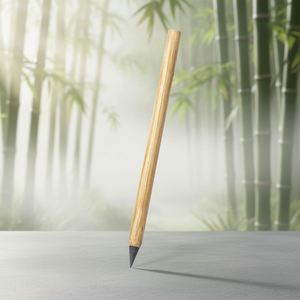 Stylo bille sans encre en bambou écologique promotionnel, gravure laser, impression sérigraphique, 137*8mm – Vente en gros - Product Image 4