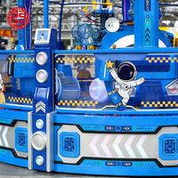Tren Eléctrico Infantil con Techo para Niños, Atracción de Tren de Bolas de Agua para Centros Comerciales, Mini Parque de Atracciones para Niños