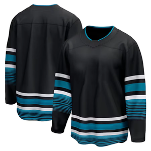Großhandel Mode Individuelles Team-Name Eishockey-Trikot Übergroßes Sublimiertes Eishockey-Uniform Blanko Sportbekleidung für Herren - Product Image 1