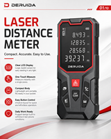 DERUIDA Télémètre laser portatif 50M 70M 100M 120M, télémètre laser haute précision, outil de mesure laser portable