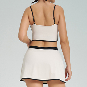 เสื้อกล้ามกีฬาแห้งเร็วแบบคัลเลอร์บล็อกใหม่สำหรับผู้หญิง พร้อมฟองน้ำในตัว ซับแรงกระแทก ยืดหยุ่นสูง เหมาะสำหรับใส่เล่นโยคะช่วงฤดูร้อน - Product Image 4