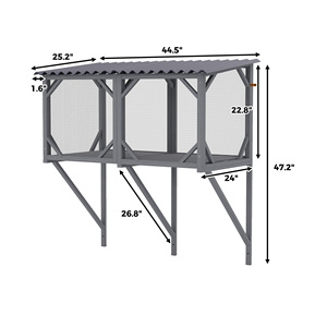 Catio moderno para <span class=keywords><strong>gatos</strong></span>, con ventana interior, impermeable, con caja para <span class=keywords><strong>gatos</strong></span>, malla antimosquitos y diseño sólido. - Product Image 4