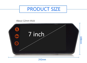 Gương Chiếu Hậu 7 Inch Màn Hình Cảm Ứng Usb MP5 Cho Xe Hơi - Product Image 2