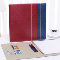 Carpeta multifuncional A4 de cuero para notebook commerce, Oficina concisa, creatividad y LOGO personalizado, suministros de oficina