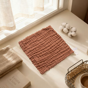 ผ้ากันเปื้อนแบบสวมศีรษะผ้ามัสลินแบบนุ่มกันน้ำสำหรับเด็กหัดเดิน - Product Image 5