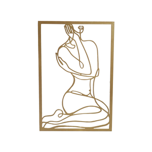 MR Modern Wall Metal Art women's Body Outline minimalista Abstract Line Drawing Art Hangings accessori Room Decor Single - Product Image 4