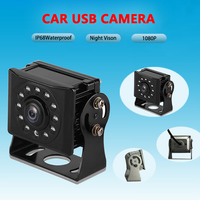 Caméra de recul Firecore X-12 5V USB étanche 360 degrés 1080P 4PIN AHD avec vision nocturne IR 11 LED pour camions, camping-cars, bus et remorques - Garantie 3 ans