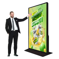 Kiosco de Venta Minorista para Interiores, Centro Comercial, Publicidad, Señalización, Pantalla Táctil de 75 Pulgadas, Pantalla Completa, IP65, Animación, Soporte de Piso