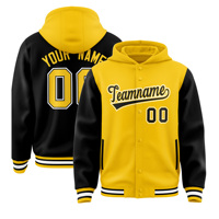 Veste d'hiver personnalisée pour homme grande taille, coupe-vent de baseball décontracté, blouson universitaire à capuche brodé